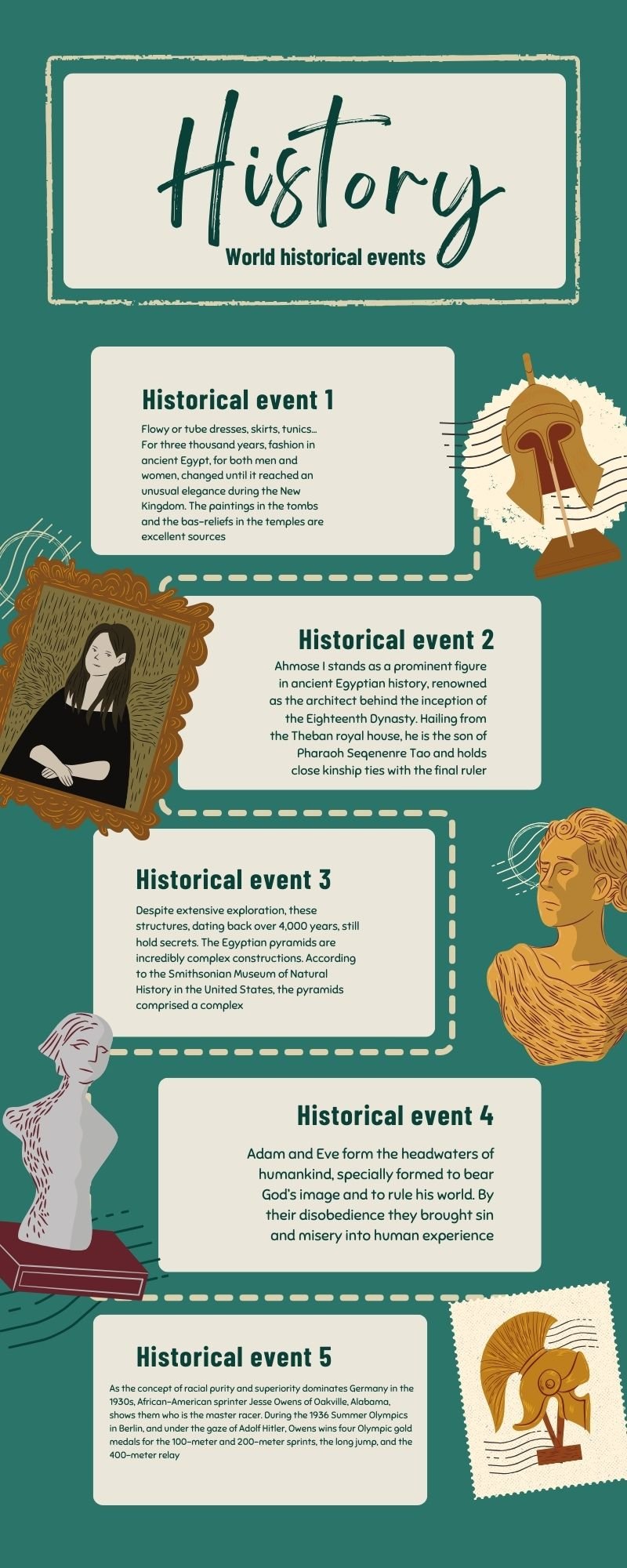 Infographics of World Historical Events