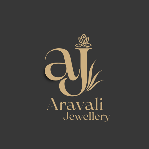 Logo Samples Aravali Jewellery logo with elegant gold AJ initials and floral design